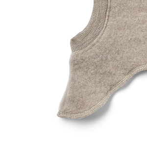 Шапка-шлем из шерсти мериноса Wheat "Eli Khaki Melange", светло-серая